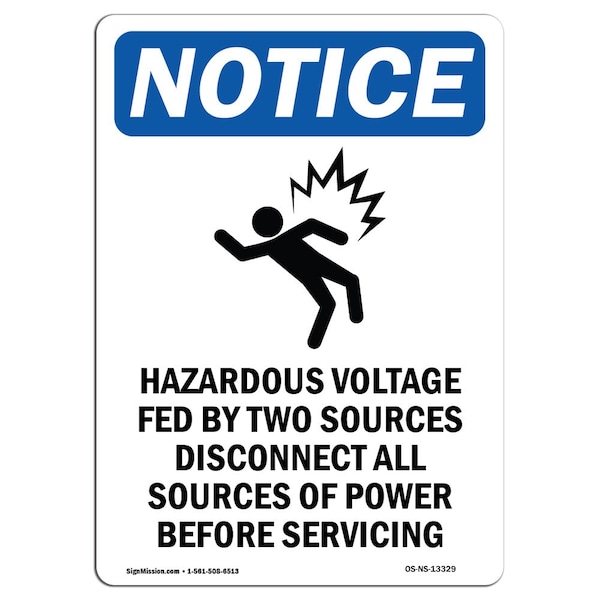 OSHA, Hazardous Voltage, 5in X 3.5in, 10PK, 3.5"W, 5" L, Portrait, PK10, OS-NS-D-35-V-13329-10PK